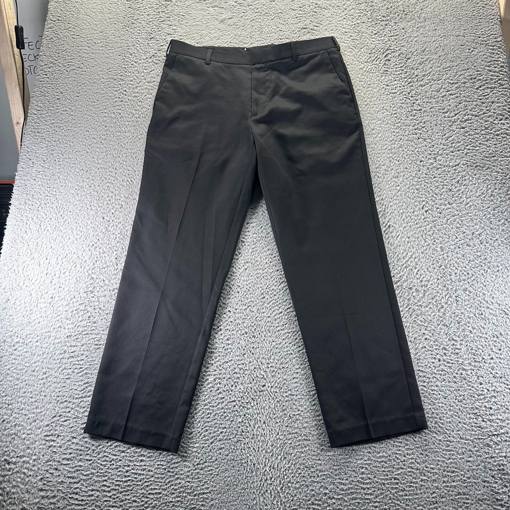 Arrow Pant Mens 36x30 Black Polyester Dress Straight Leg Formal Business Career‎